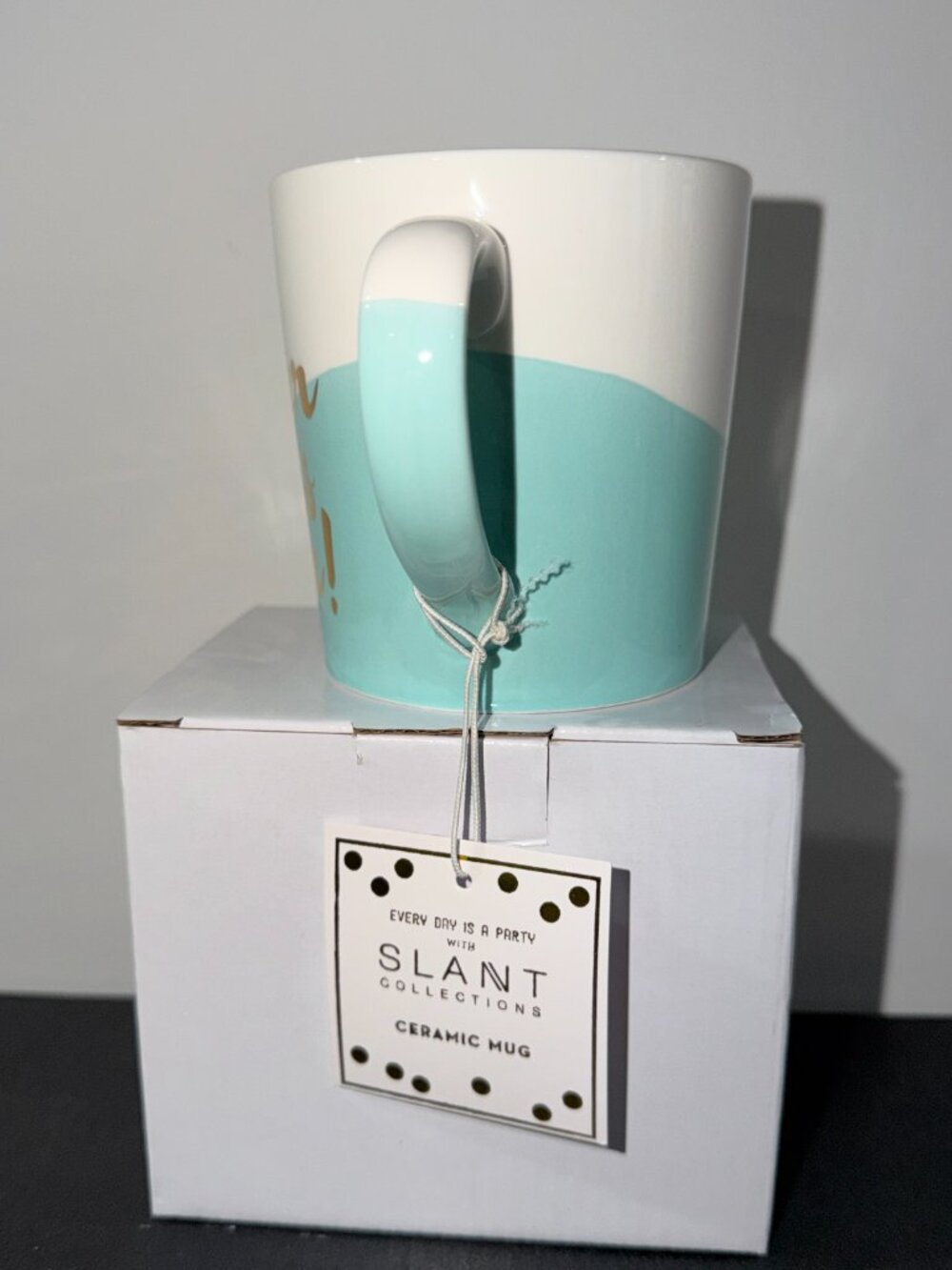 Pack of 6 Coffee Tea Mugs! Gold Foil Mint Green "This Teacher Needs Coffee" Cups - Picture 4 of 6